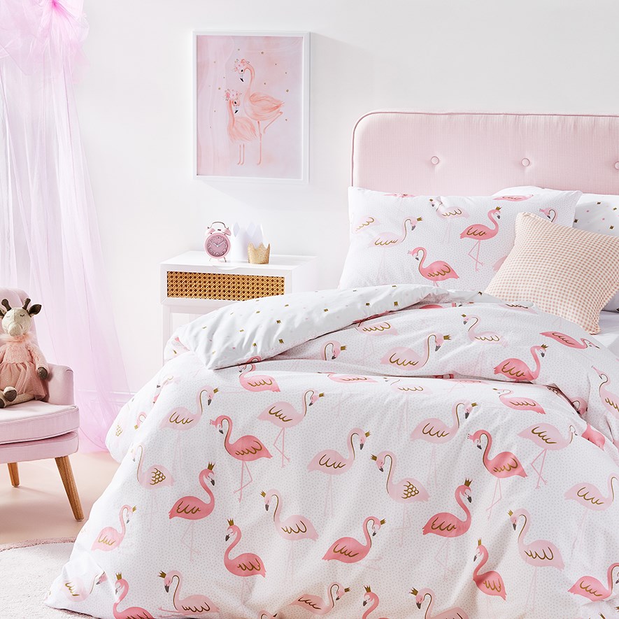 Kids flamingo bedding hot sale