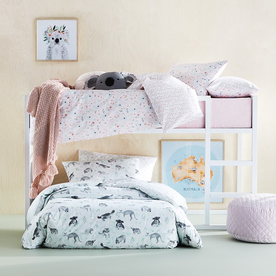 Adairs Kids Heidi s Koala Pale Pink Quilt Cover Set Adairs