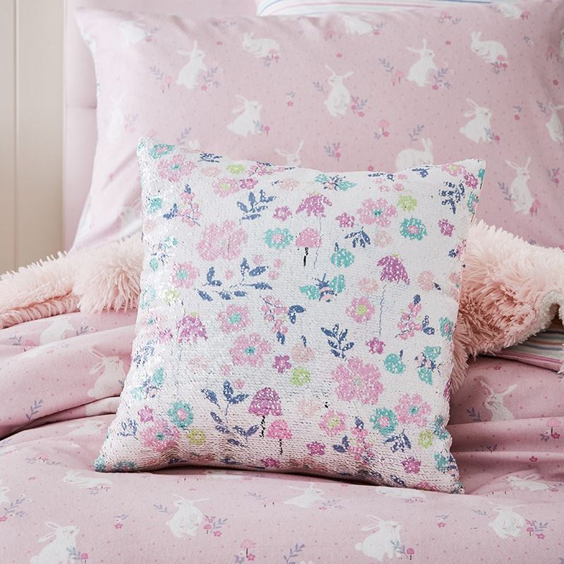 Sweet Little Bunny Pink Flannelette Quilt Cover Set