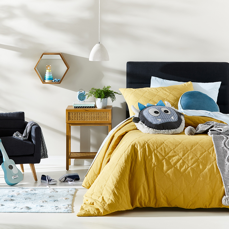 Adairs Kids Stonewashed Quilted Meadow Quilt Cover Set Adairs