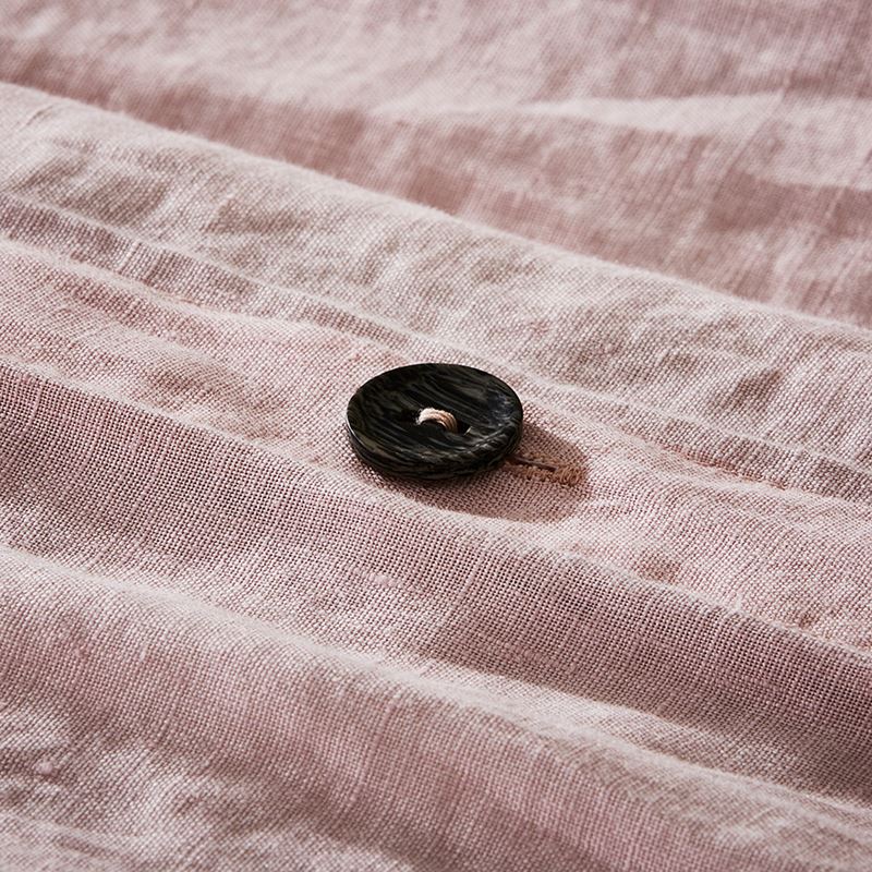 Vintage Washed Linen Powder Pink Quilt Cover