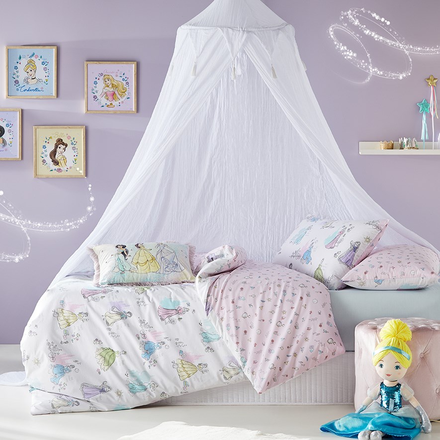 Adairs Kids Disney Princess Castle White Quilt Cover Set Adairs