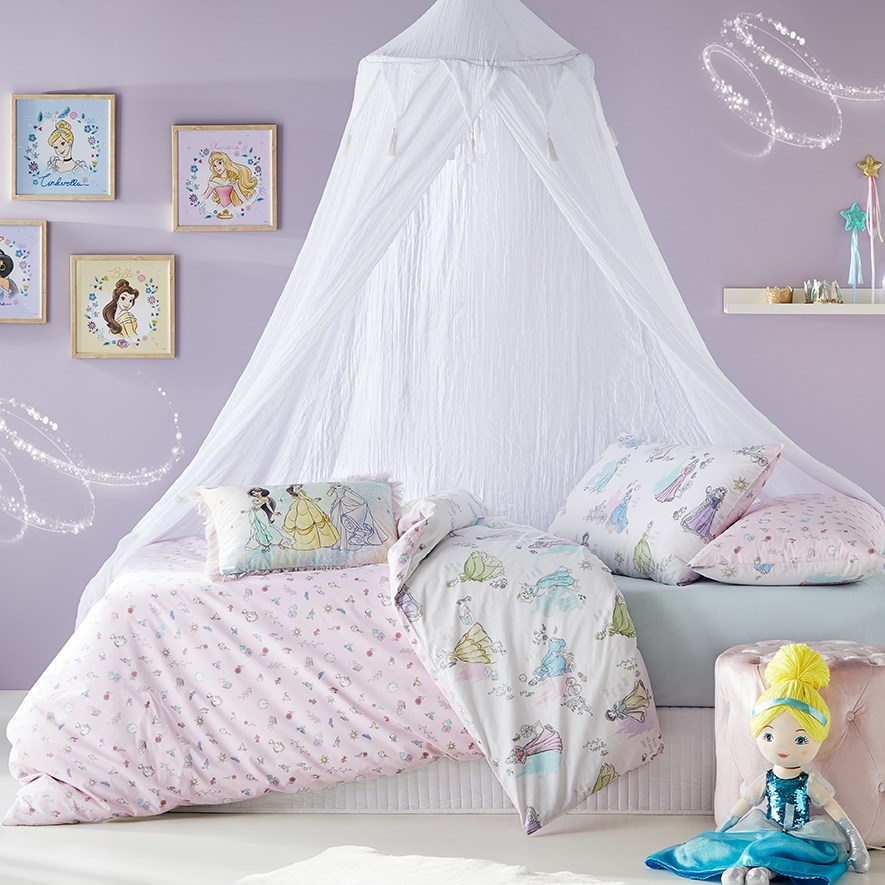 Adairs Kids Disney Princess Castle White Quilt Cover Set Adairs