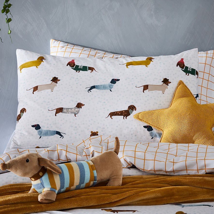 Dachshund doona cover top