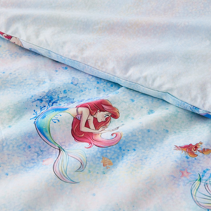 Adairs Kids Disney Ariel Under The Sea Rainbow Quilt Cover Set Adairs