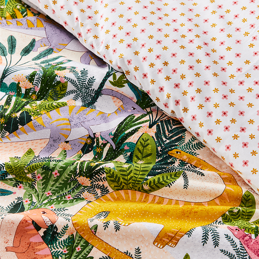 Adairs Kids Dotty Dino Quilt Cover Set Bedroom Adairs
