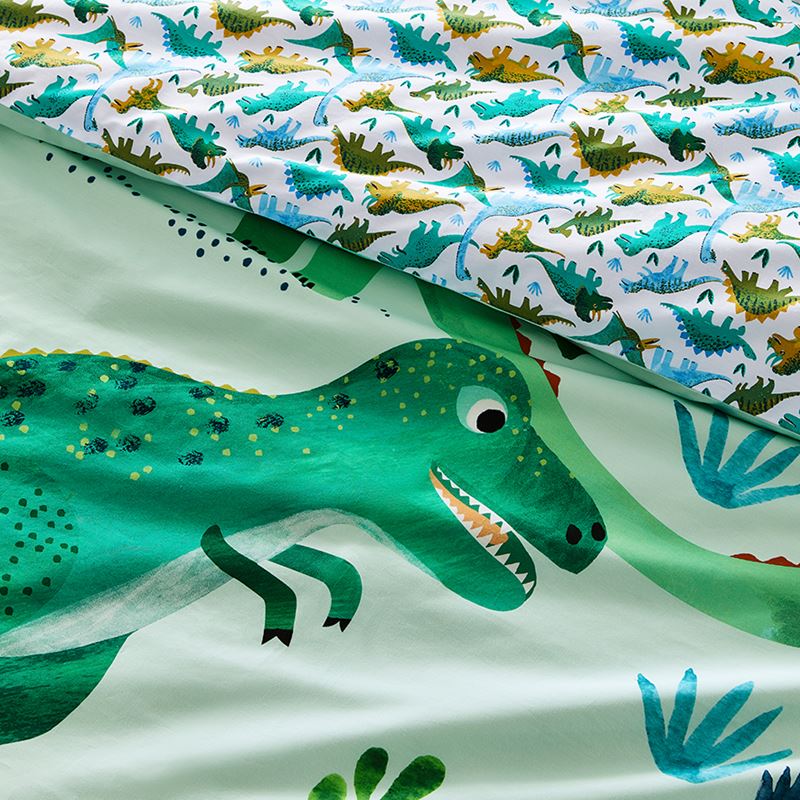 Dinosaur Gang Green Quilt Cover Set