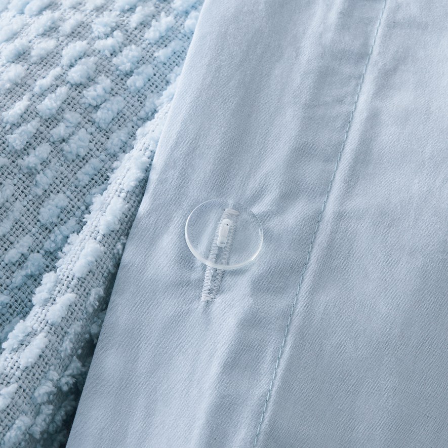 Adairs Kids Byron Boucle Milky Blue Quilt Cover Set Adairs