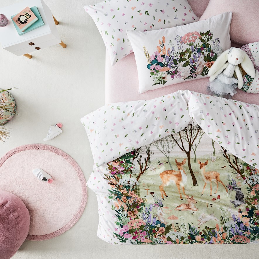 Adairs Kids Pretty Forest Quilt Cover Set Adairs