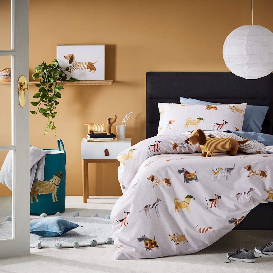 Adairs Kids Dogs Life Quilt Cover Set Bedroom Adairs