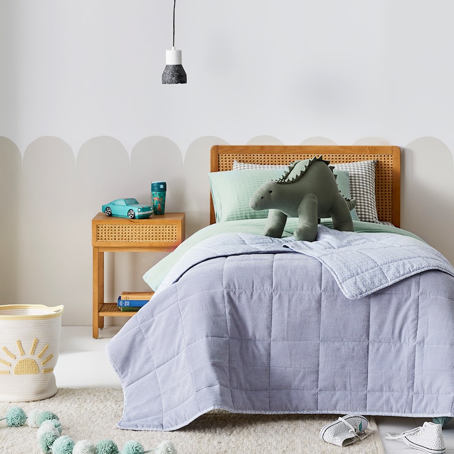 Adairs Kids Cosy Corduroy Sky Geo Coverlet Adairs