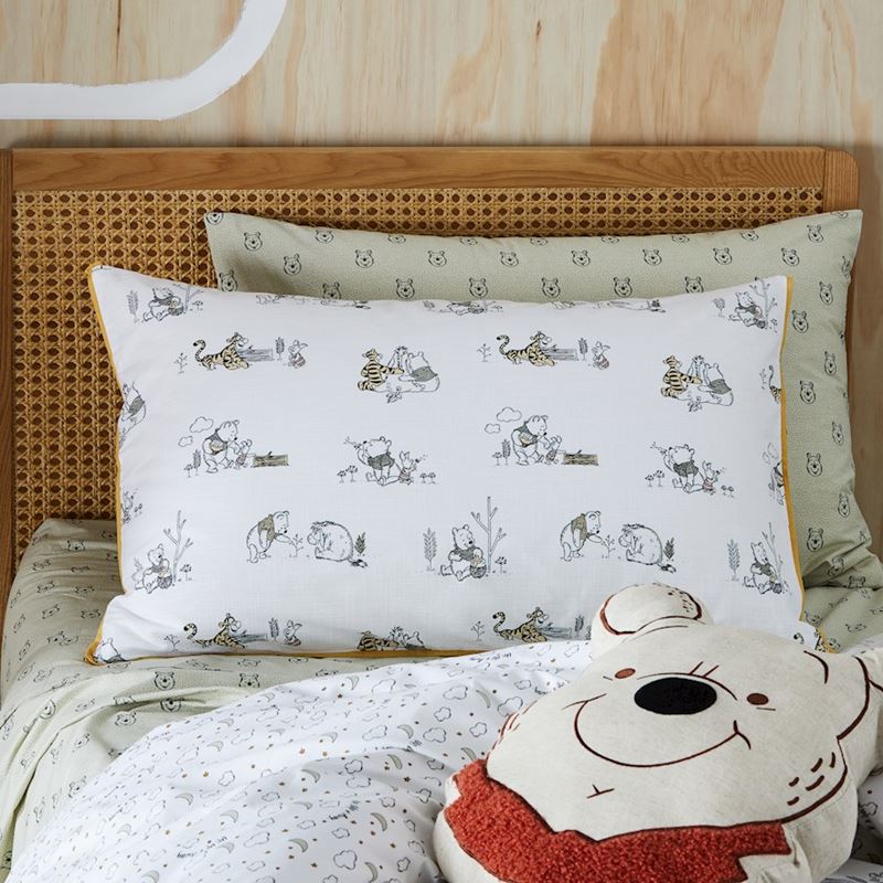 Disney Winnie The Pooh Natural Quilt Cover Set