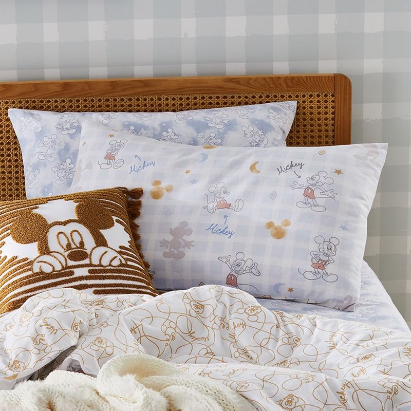 Disney Mickey Mouse Stonewashed Blue Quilt Cover Set