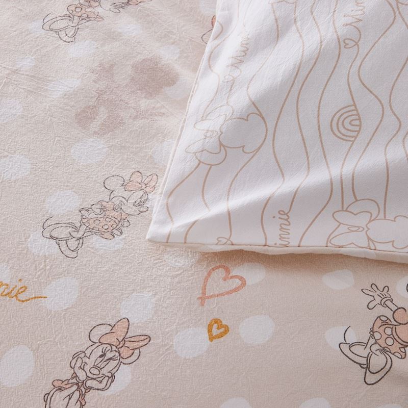 Disney Minnie Mouse Stonewashed Pink Quilt Cover Set
