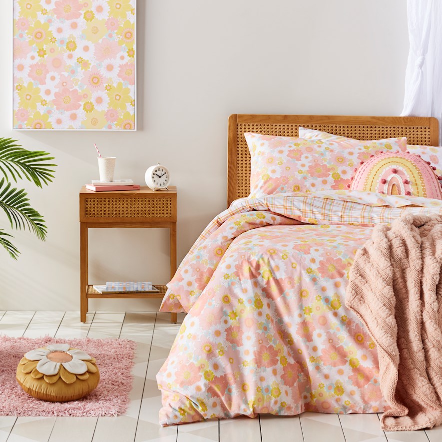 Adairs Kids Spring Bloom Multi Quilt Cover Set Adairs