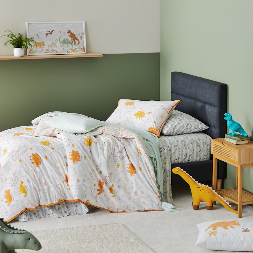 Adairs Kids Dinomite Multi Quilt Cover Set Adairs