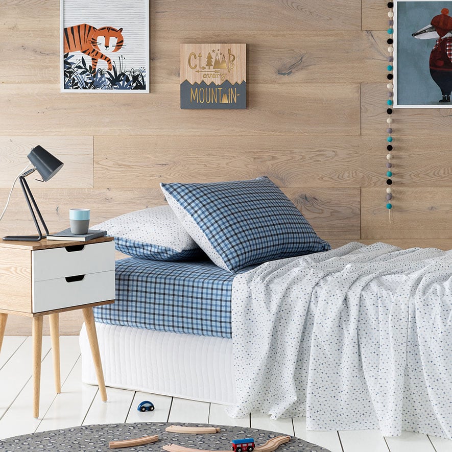 Adairs Kids Harvard Flannelette Sheet Set Adairs