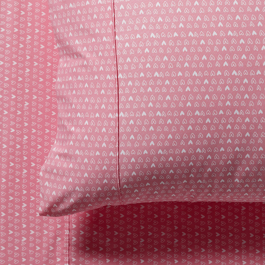 Adairs Kids Mix It Up Blush Pink Heart Sheet Separates Adairs