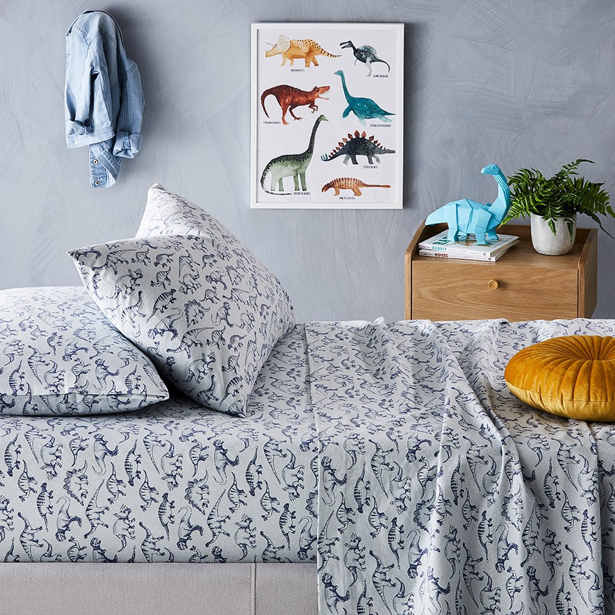 Dinosaur flannelette sheets shop