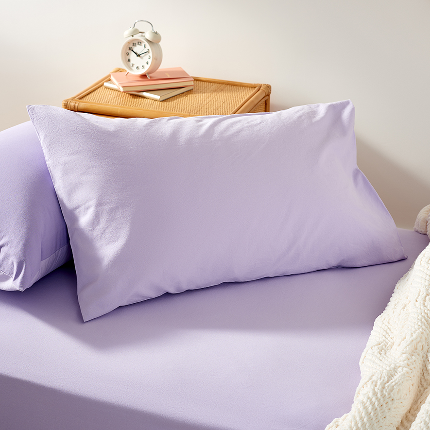 Purple sheet set queen top