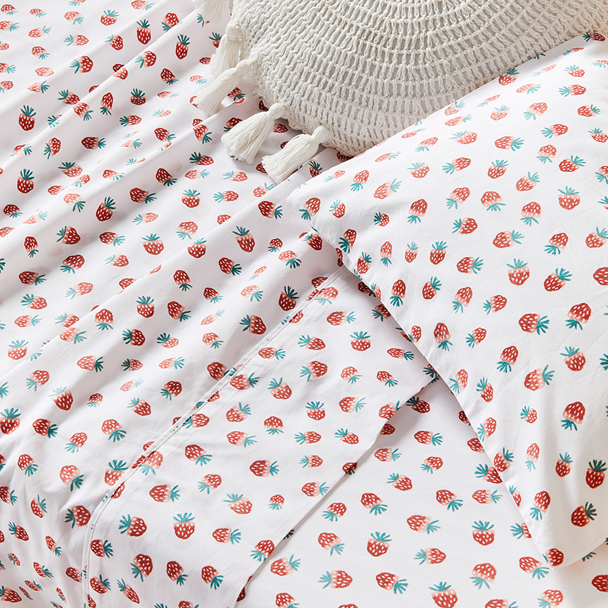 Strawberry Fields Organic Cotton Sheet Set Adairs Kids