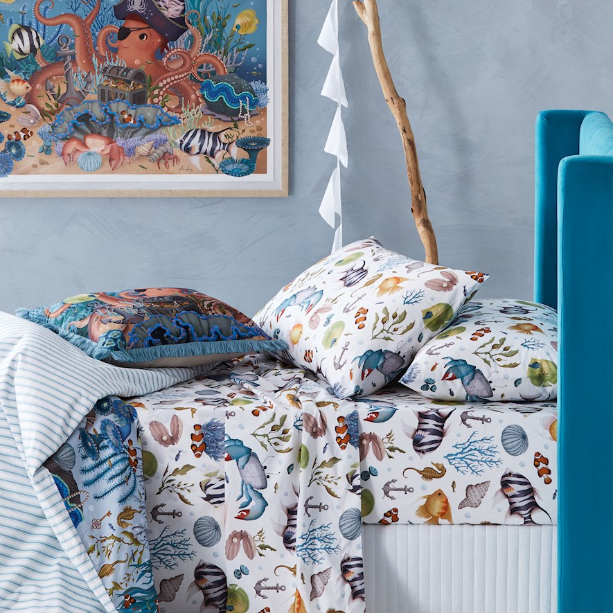Fleur Harris Treasure Reef Flat Sheet 