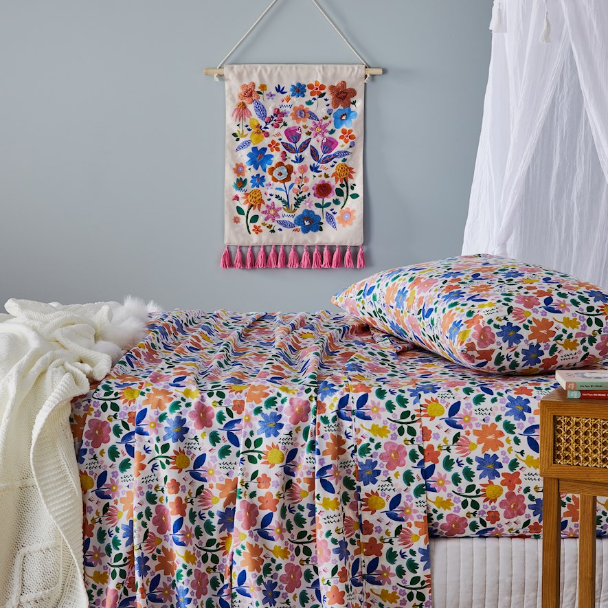 Adairs Kids Bloom Multi Sheet Set Adairs