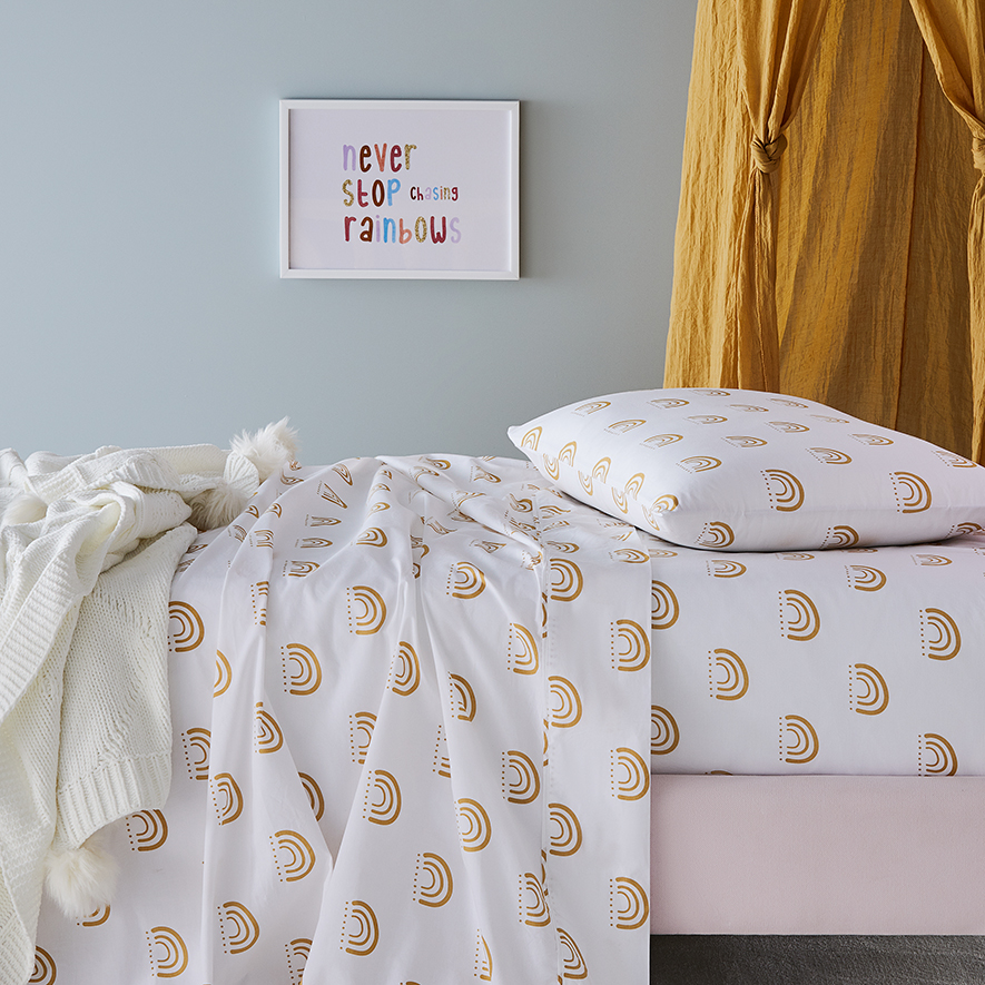 Kids rainbow sheets cheap