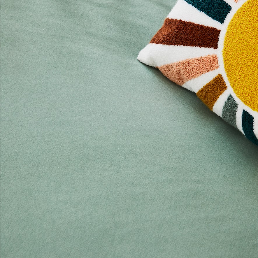 Adairs Kids Cotton Jersey Ivy Green Fitted Sheet Set Adairs