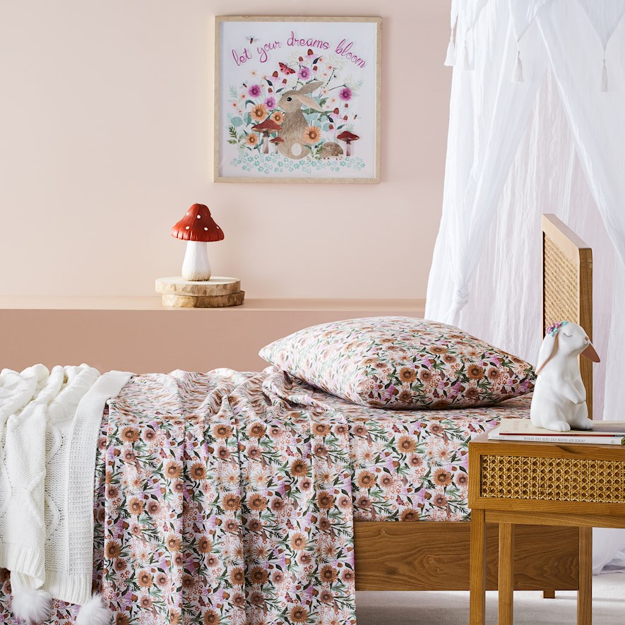 Adairs Kids Wildflora Sheet Set Adairs