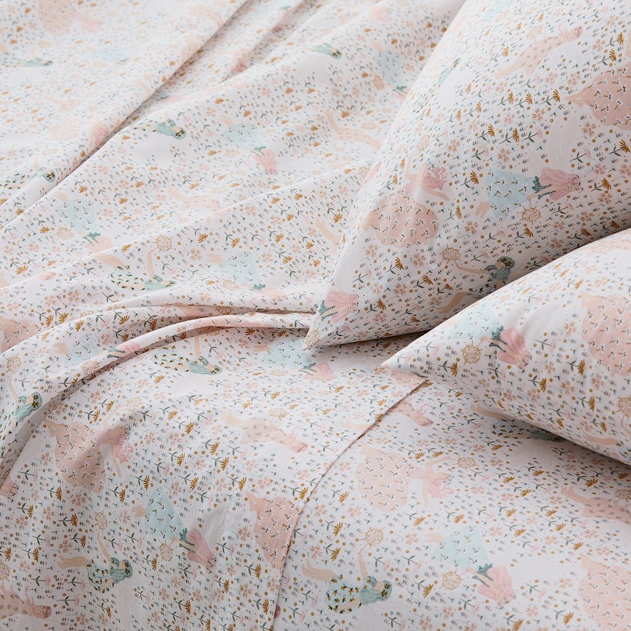 Adairs Kids I Believe in Unicorns Pink Salt Sheet Set Adairs