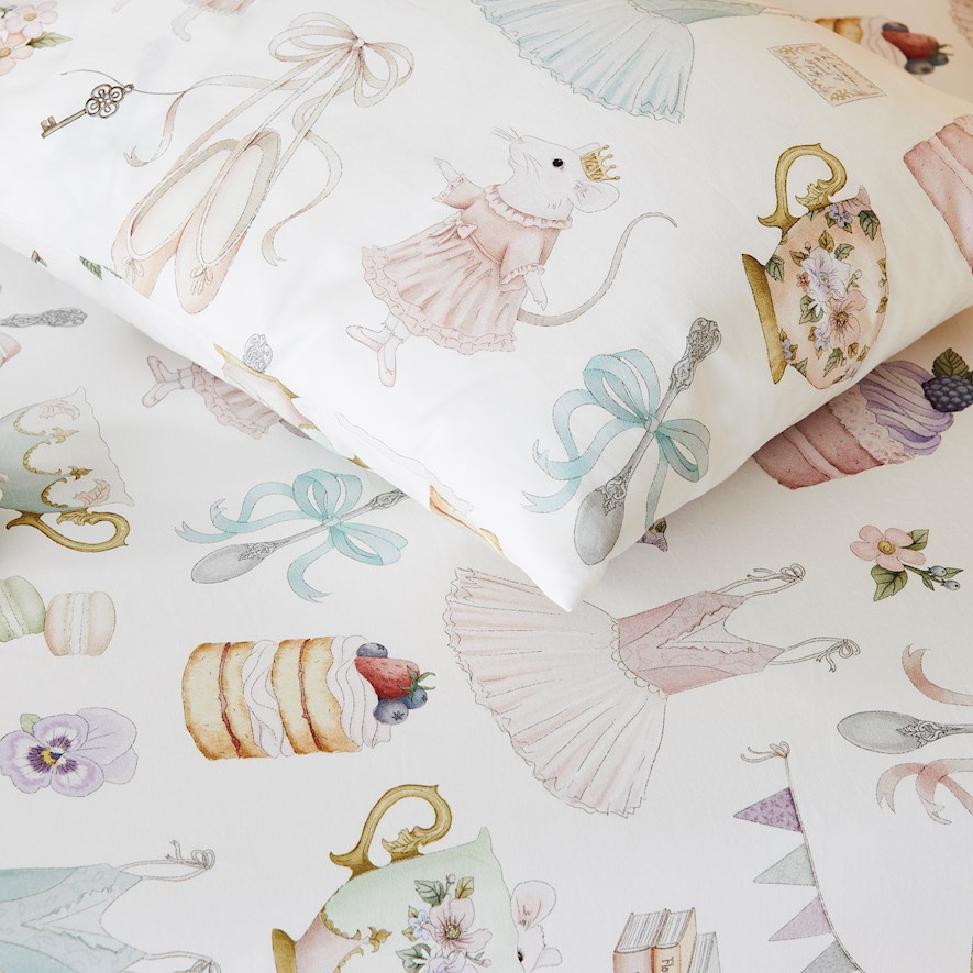 Adairs Kids Fleur Harris Garden Party Pink Fitted Sheet Set Adairs