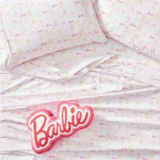 Barbie White Sheet Set