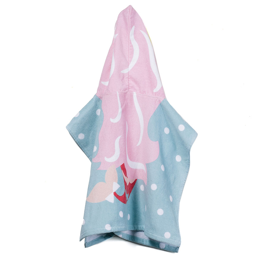 Adairs Kids Hooded Mermaid Beach Towel Adairs