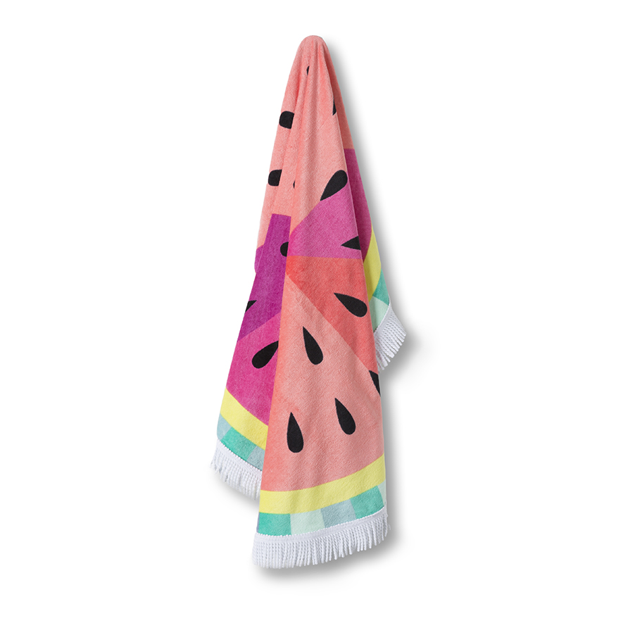 Adairs Kids Circle Beach Towels Watermelon Adairs