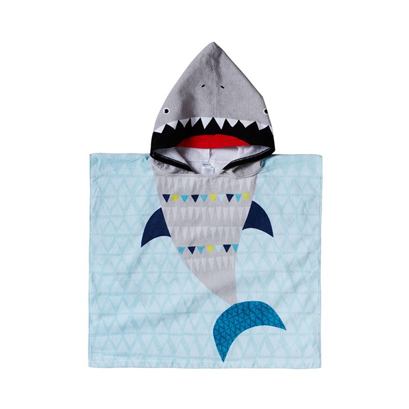 Hooded Beach Towel Sammy Shark