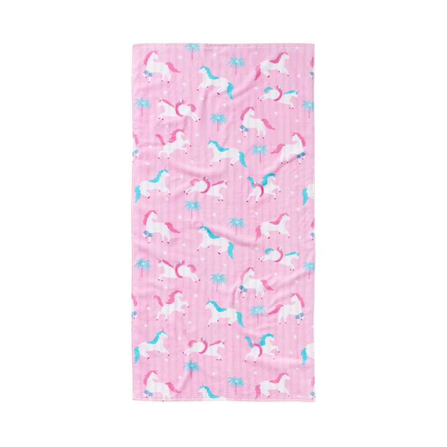 Adairs Kids - Printed Unicorn Vacation Beach Towel | Adairs