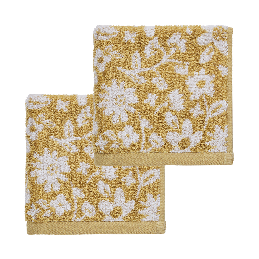 Adairs Kids Harmony Floral Mustard Bath Towel Adairs