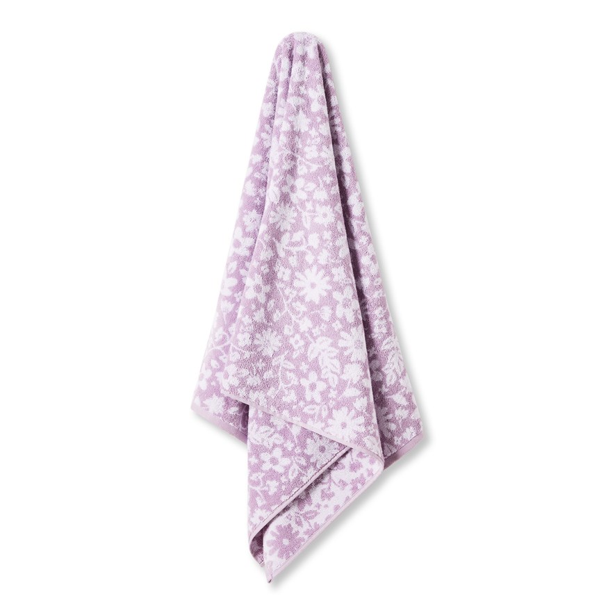 Adairs Kids Harmony Floral Lilac Bath Towel Adairs