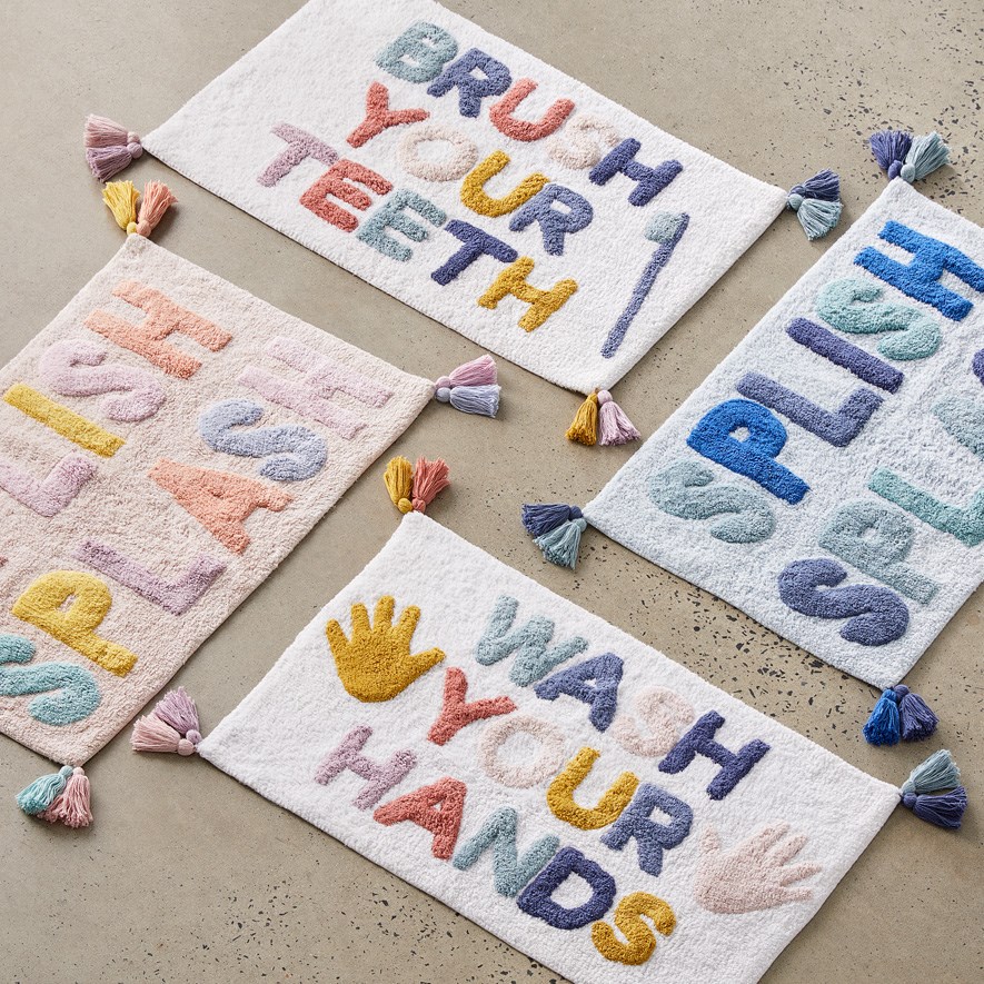 Adairs Kids Novelty Blues Splish Splash Bath Mat Collection Adairs