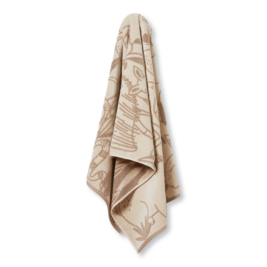 Adairs Kids Aussie Animals Grey Bath Towel Adairs