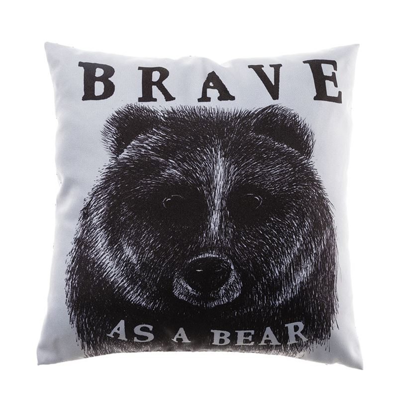 Cushions Co-Ordinate Range Grey Brave Bear