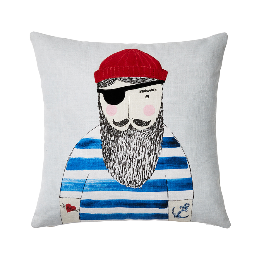 Fly Fisherman Handmade Wool Cushion