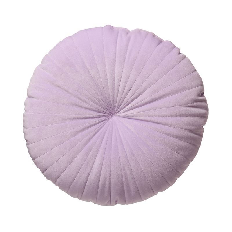 Round Velvet Lilac Cushion