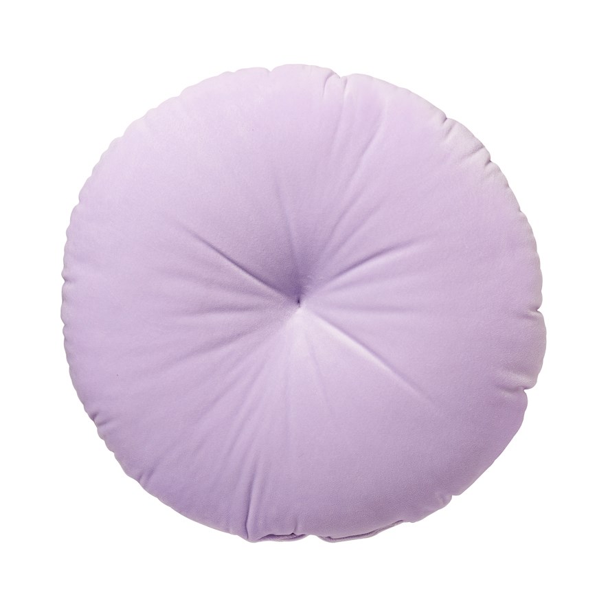 Adairs Kids Round Velvet Lilac Cushion Adairs