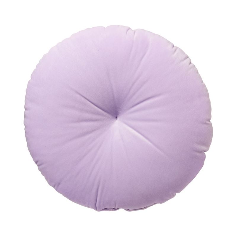 Round Velvet Lilac Cushion