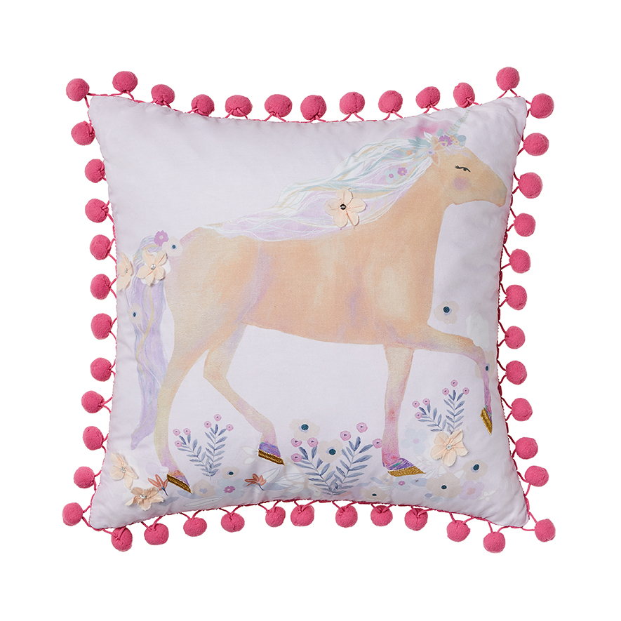 Adairs Kids Novelty Cushions Unicorn Fields Adairs