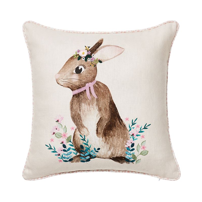 Classic Cushion Range Linen Garden Bunny 