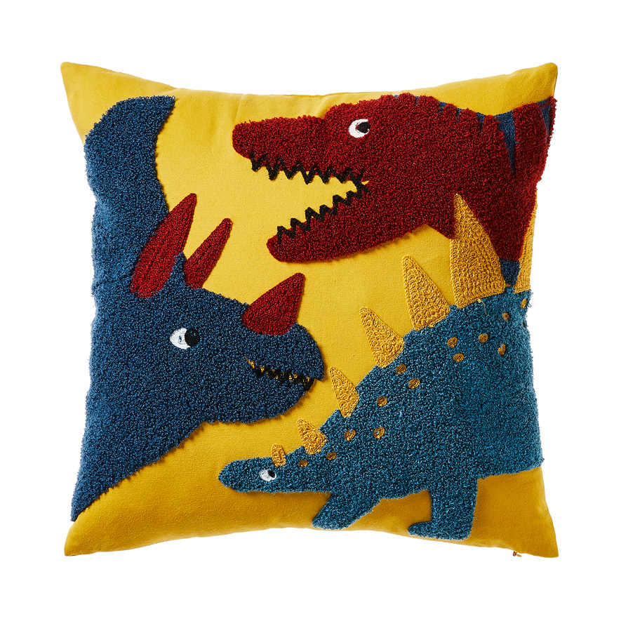 Adairs Kids Classic Cushion Range Sherpa Dino Adairs