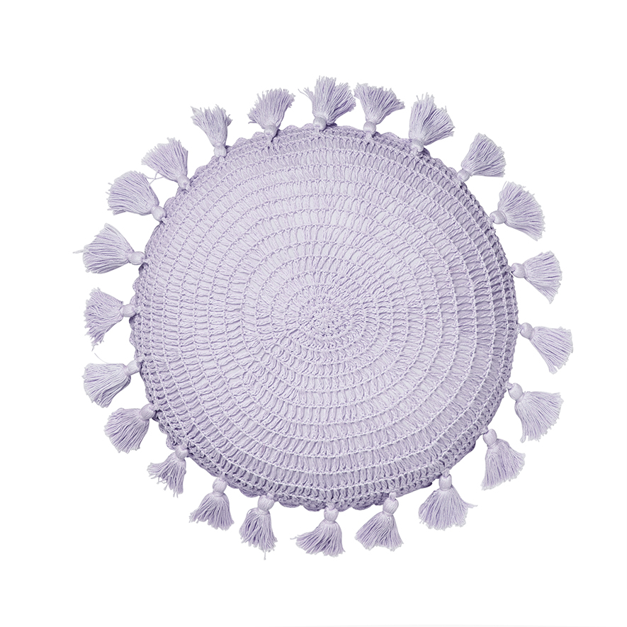 Adairs Kids - Crochet Cushion Lavender | Adairs
